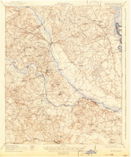 Hilltonia, Georgia 1920 (1942) USGS Old Topo Map Reprint 15x15 GA Quad 247476