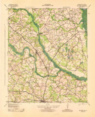 Hilltonia, Georgia 1943 () USGS Old Topo Map Reprint 15x15 GA Quad 247477
