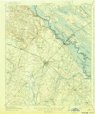 Jesup, Georgia 1918 (1943) USGS Old Topo Map Reprint 15x15 GA Quad 247492