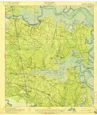 Kingsland, Georgia 1918 () USGS Old Topo Map Reprint 15x15 GA Quad 247494