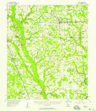 Leslie, Georgia 1956 (1958) USGS Old Topo Map Reprint 15x15 GA Quad 247498