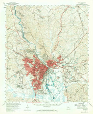 Macon, Georgia 1956 (1970) USGS Old Topo Map Reprint 15x15 GA Quad 247512