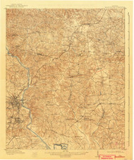 Milledgeville, Georgia 1912 (1942) USGS Old Topo Map Reprint 15x15 GA Quad 247516