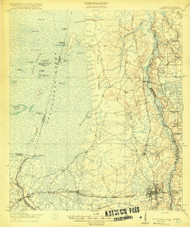 Moniac, Georgia 1918 () USGS Old Topo Map Reprint 15x15 GA Quad 247523