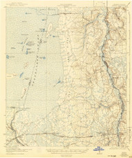 Moniac, Georgia 1942 () USGS Old Topo Map Reprint 15x15 GA Quad 247524