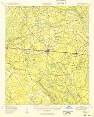 Pembroke, Georgia 1950 () USGS Old Topo Map Reprint 15x15 GA Quad 247542