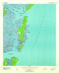 St Catherines Island, Georgia 1943 (1963) USGS Old Topo Map Reprint 15x15 GA Quad 247558