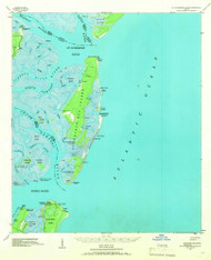 St Catherines Island, Georgia 1943 (1966) USGS Old Topo Map Reprint 15x15 GA Quad 247559
