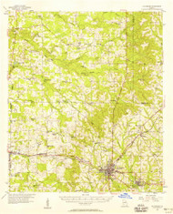 Sylvester, Georgia 1956 (1958) USGS Old Topo Map Reprint 15x15 GA Quad 247572