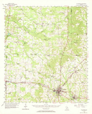 Sylvester, Georgia 1956 (1969) USGS Old Topo Map Reprint 15x15 GA Quad 247573