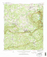 Warm Springs, Georgia 1934 (1967) USGS Old Topo Map Reprint 15x15 GA Quad 247600