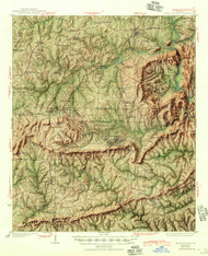 Warm Springs, Georgia 1936 (1945) USGS Old Topo Map Reprint 15x15 GA Quad 247603