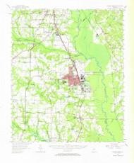 Warner Robins, Georgia 1956 (1966) USGS Old Topo Map Reprint 15x15 GA Quad 247608