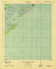 Wassaw Sound, Georgia 1945 () USGS Old Topo Map Reprint 15x15 GA Quad 247609