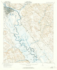 Augusta, Georgia 1921 (1965) USGS Old Topo Map Reprint 15x15 GA Quad 261784