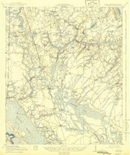 Pineland, South Carolina 1919 (1942) USGS Old Topo Map Reprint 15x15 GA Quad 261920