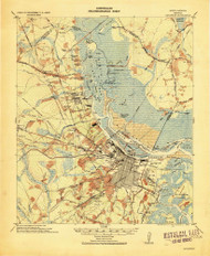 Savannah, Georgia 1942 () USGS Old Topo Map Reprint 15x15 GA Quad 261932