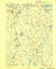 Abington, Massachusetts 1888 (1888) USGS Old Topo Map Reprint 15x15 MA Quad 352423