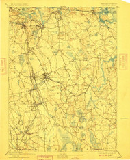 Abington, Massachusetts 1893 (1910) USGS Old Topo Map Reprint 15x15 MA Quad 352429
