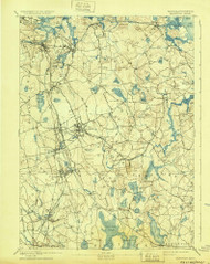 Abington, Massachusetts 1893 (1932) USGS Old Topo Map Reprint 15x15 MA Quad 352435