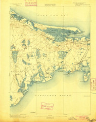 Barnstable, Massachusetts 1893 (1900) USGS Old Topo Map Reprint 15x15 MA Quad 352440