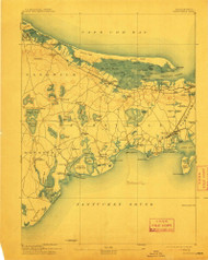 Barnstable, Massachusetts 1893 (1913) USGS Old Topo Map Reprint 15x15 MA Quad 352442