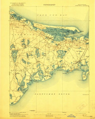 Barnstable, Massachusetts 1893 (1922) USGS Old Topo Map Reprint 15x15 MA Quad 352443
