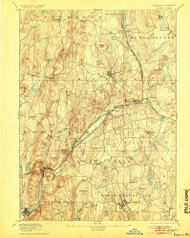 Barre, Massachusetts 1894 (1905) USGS Old Topo Map Reprint 15x15 MA Quad 352453