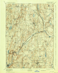 Barre, Massachusetts 1894 (1937) USGS Old Topo Map Reprint 15x15 MA Quad 352447