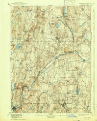 Barre, Massachusetts 1894 (1942) USGS Old Topo Map Reprint 15x15 MA Quad 352450