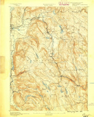 Becket, Massachusetts 1888 (1888) USGS Old Topo Map Reprint 15x15 MA Quad 352461