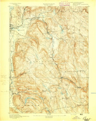 Becket, Massachusetts 1893 (1893) USGS Old Topo Map Reprint 15x15 MA Quad 352462