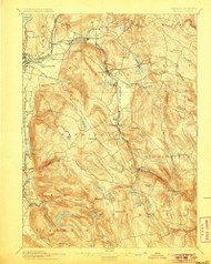Becket, Massachusetts 1897 (1905) USGS Old Topo Map Reprint 15x15 MA Quad 352465