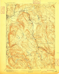 Becket, Massachusetts 1897 (1909) USGS Old Topo Map Reprint 15x15 MA Quad 352466