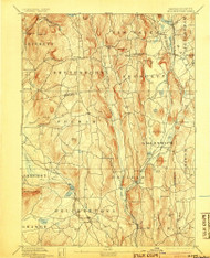 Belchertown, Massachusetts 1893 (1905) USGS Old Topo Map Reprint 15x15 MA Quad 352474