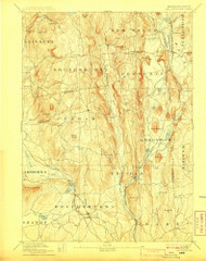 Belchertown, Massachusetts 1893 (1908) USGS Old Topo Map Reprint 15x15 MA Quad 352475