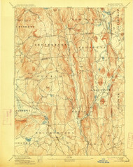 Belchertown, Massachusetts 1893 (1913) USGS Old Topo Map Reprint 15x15 MA Quad 352476