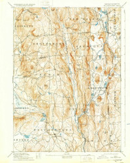 Belchertown, Massachusetts 1893 (1932) USGS Old Topo Map Reprint 15x15 MA Quad 352480