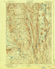 Belchertown, Massachusetts 1893 (1940) USGS Old Topo Map Reprint 15x15 MA Quad 352469