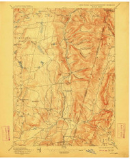 Berlin, New York 1898 (1912) USGS Old Topo Map Reprint 15x15 MA Quad 139235