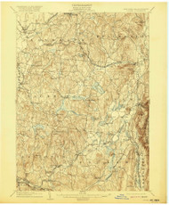 Copake, New York 1904 (1921) USGS Old Topo Map Reprint 15x15 MA Quad 140553