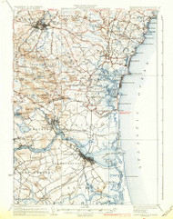 Exeter, New Hampshire 1934 (1934) USGS Old Topo Map Reprint 15x15 MA Quad 330256