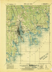 Fairhaven, Massachusetts 1918 (1921) USGS Old Topo Map Reprint 15x15 MA Quad 352885