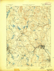 Fitchburg, Massachusetts 1889 (1889) USGS Old Topo Map Reprint 15x15 MA Quad 352647