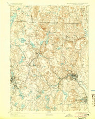 Fitchburg, Massachusetts 1893 (1904) USGS Old Topo Map Reprint 15x15 MA Quad 352650