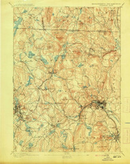 Fitchburg, Massachusetts 1893 (1913) USGS Old Topo Map Reprint 15x15 MA Quad 352652