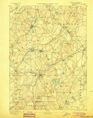 Franklin, Massachusetts 1893 (1903) USGS Old Topo Map Reprint 15x15 MA Quad 352675