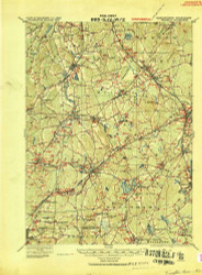 Franklin, Massachusetts 1919 (1919) USGS Old Topo Map Reprint 15x15 MA Quad 352680
