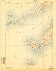 Gay Head, Massachusetts 1893 (1893) USGS Old Topo Map Reprint 15x15 MA Quad 352685