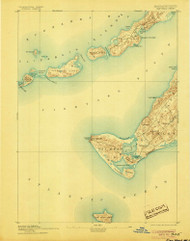 Gay Head, Massachusetts 1893 (1905) USGS Old Topo Map Reprint 15x15 MA Quad 352687